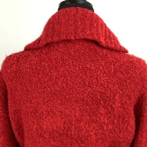 WILFRED GWYNETH RED ALPACA BLEND HALF ZIP SWEATER XXS - Picture 9 of 10